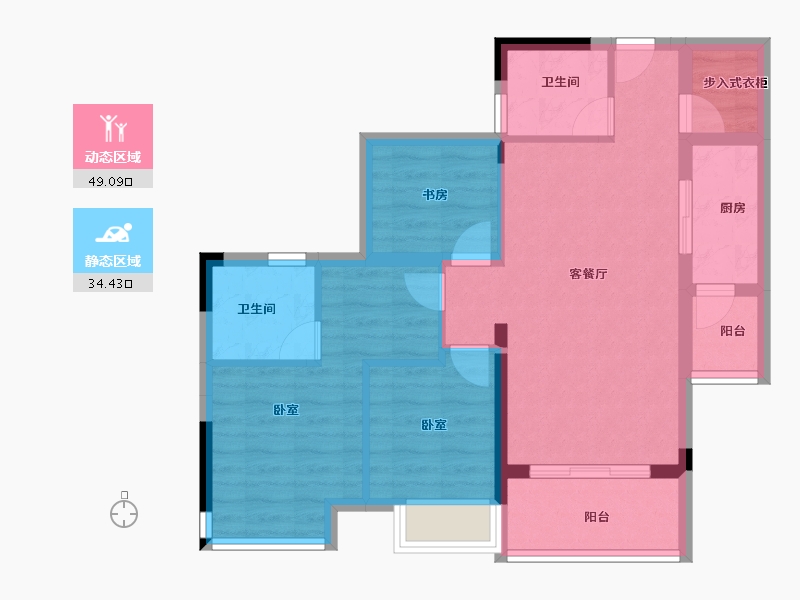 广东省-湛江市-广雅金榜华庭-73.90-户型库-动静分区