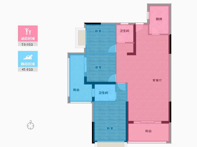 广东省-汕头市-天悦湾-94.00-户型库-动静分区