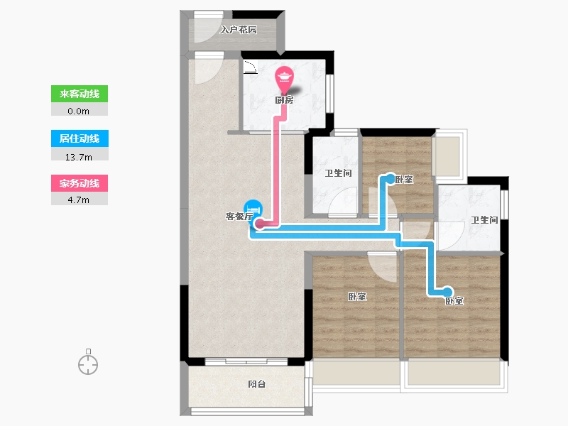 广东省-广州市-佛山时代天韵-78.00-户型库-动静线