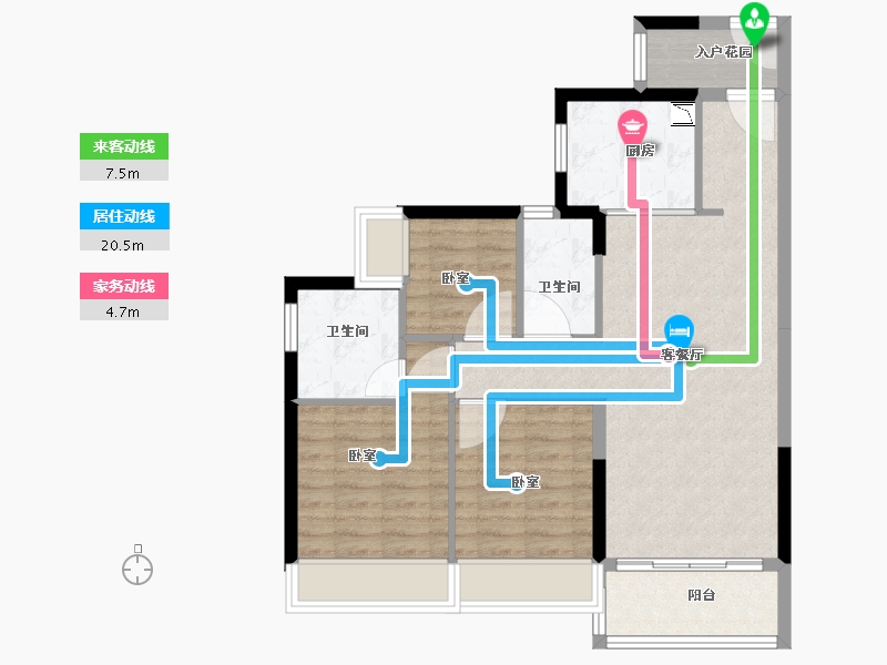 广东省-广州市-时代倾城（中新）-78.00-户型库-动静线