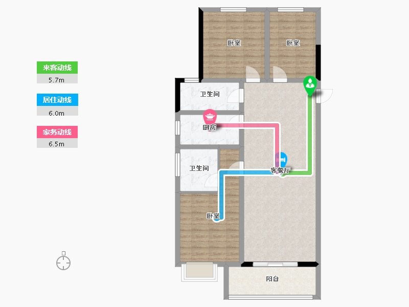 河南省-郑州市-鑫苑府-102.01-户型库-动静线