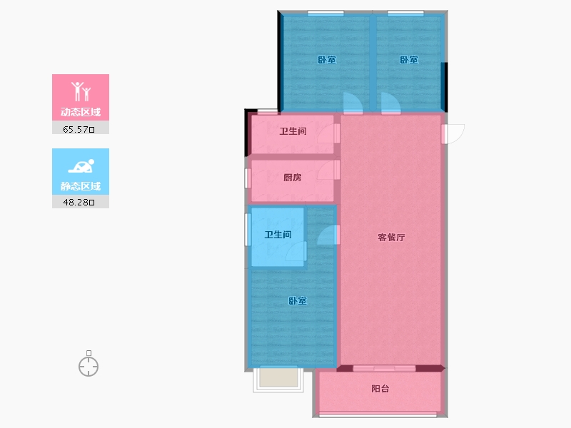 河南省-郑州市-鑫苑府-102.01-户型库-动静分区