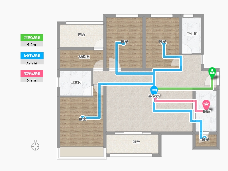 广东省-汕头市-雅居乐御宾府-118.22-户型库-动静线