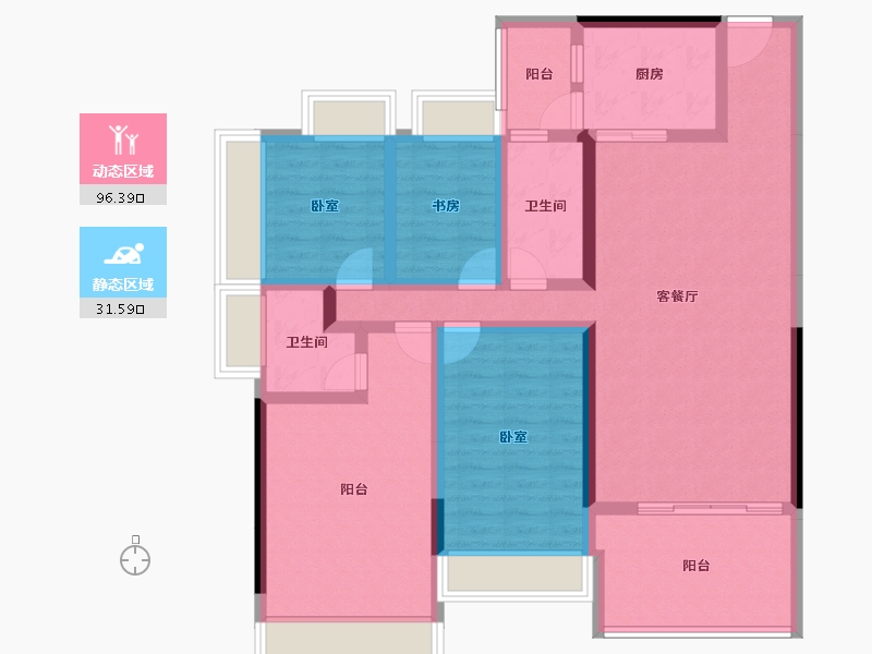 广东省-湛江市-万合隆广场-113.09-户型库-动静分区