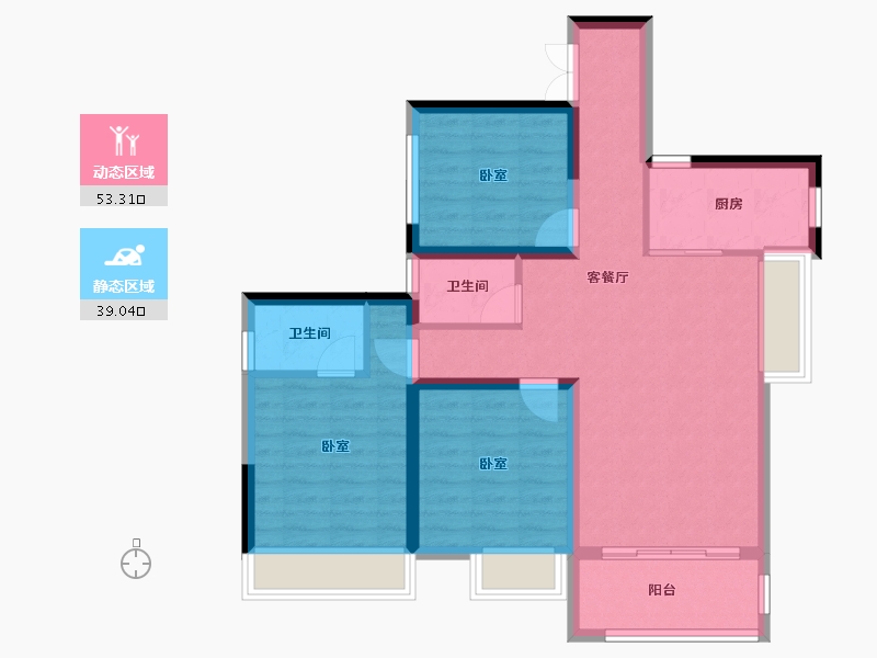 湖北省-孝感市-城际温哥华-82.08-户型库-动静分区