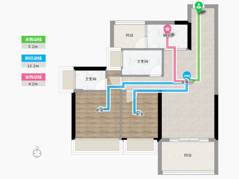 广东省-湛江市-恒俪湾-69.14-户型库-动静线