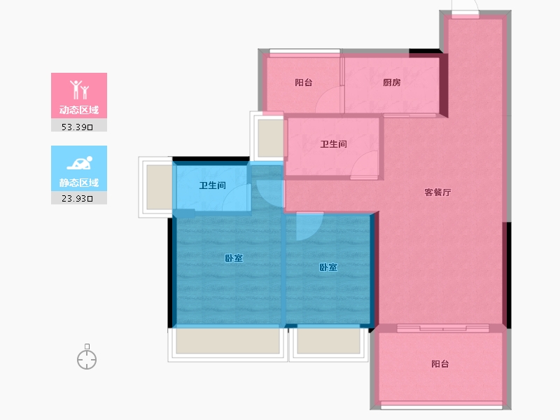 广东省-湛江市-恒俪湾-69.14-户型库-动静分区