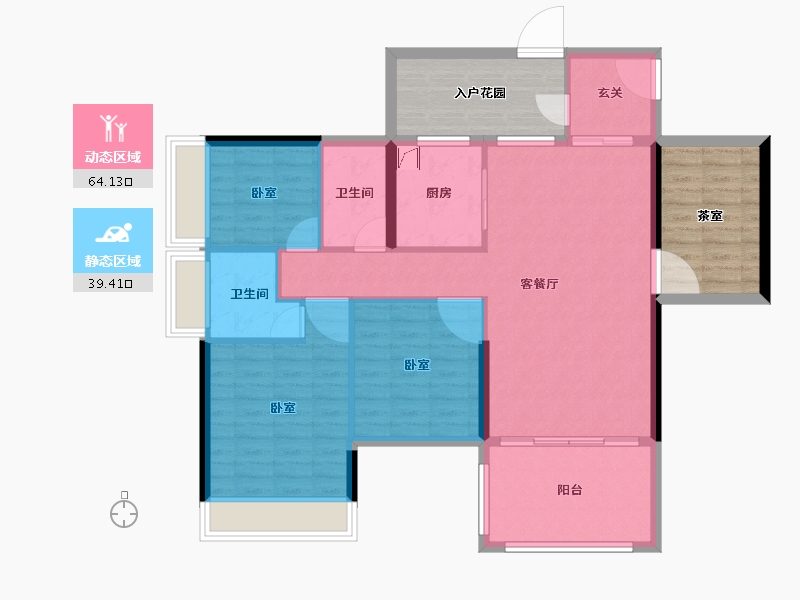 广东省-湛江市-盛世家园-111.66-户型库-动静分区