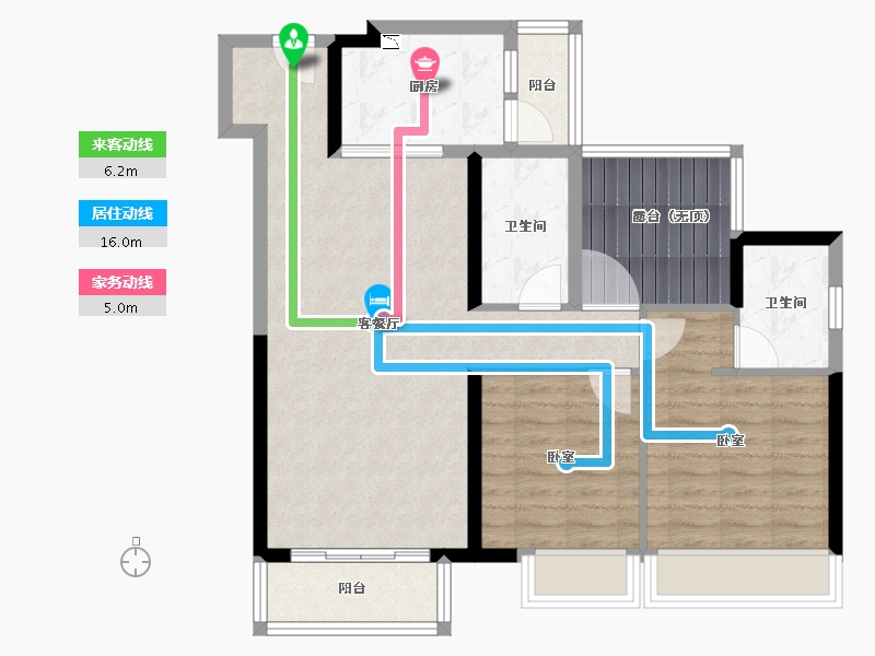 广东省-广州市-三水冠军城-85.50-户型库-动静线