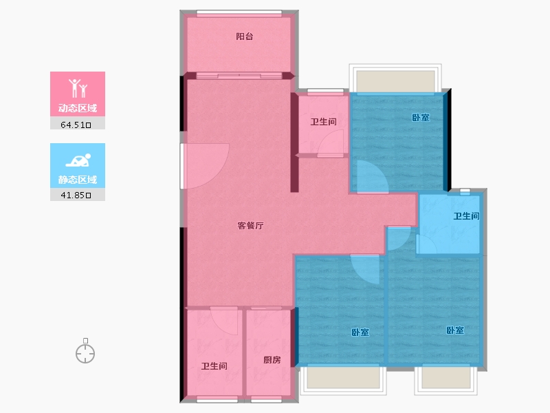 广东省-汕头市-天悦湾-97.04-户型库-动静分区