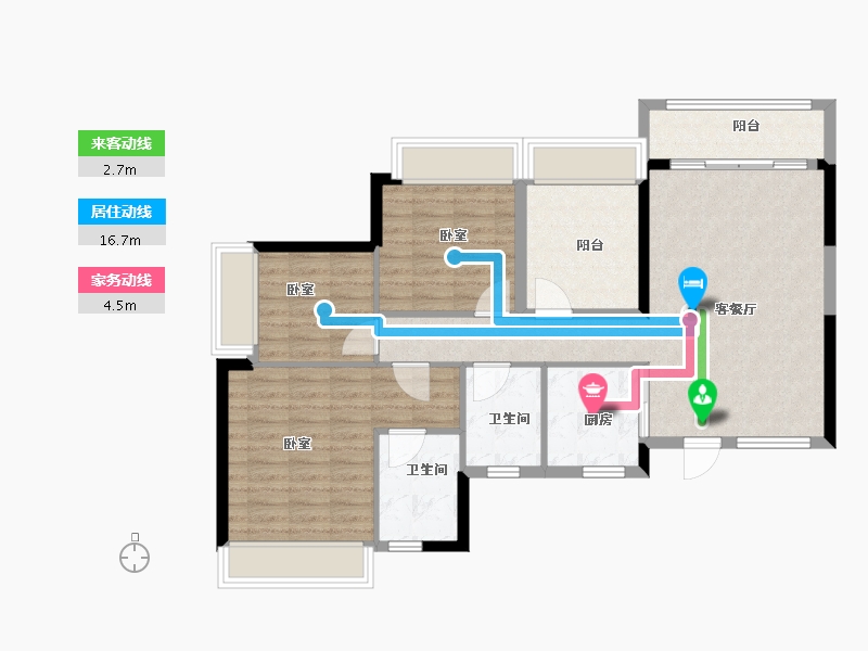 广东省-佛山市-宏宇景裕豪园-92.01-户型库-动静线