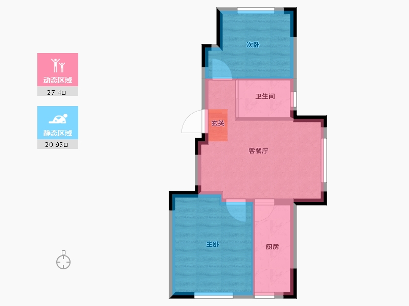 吉林省-长春市-东安白金洋房-43.04-户型库-动静分区