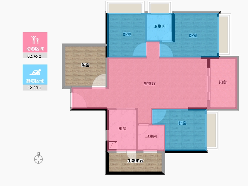 广东省-湛江市-盛世家园-111.57-户型库-动静分区