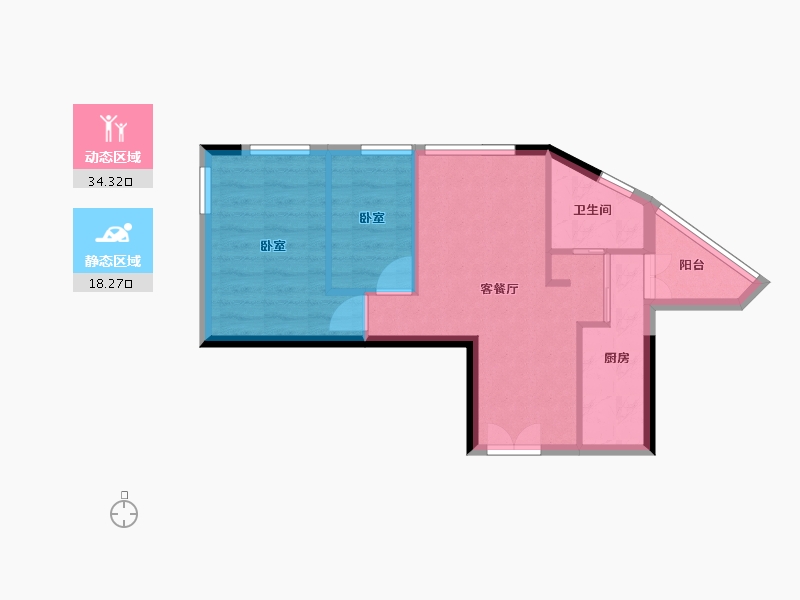 广东省-广州市-紫星华府-46.64-户型库-动静分区