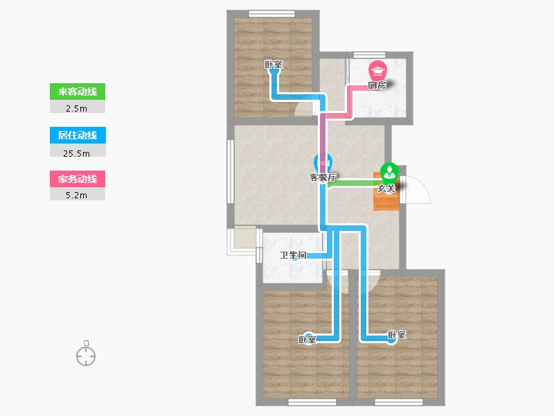 吉林省-长春市-新大赛维利亚小镇-74.06-户型库-动静线