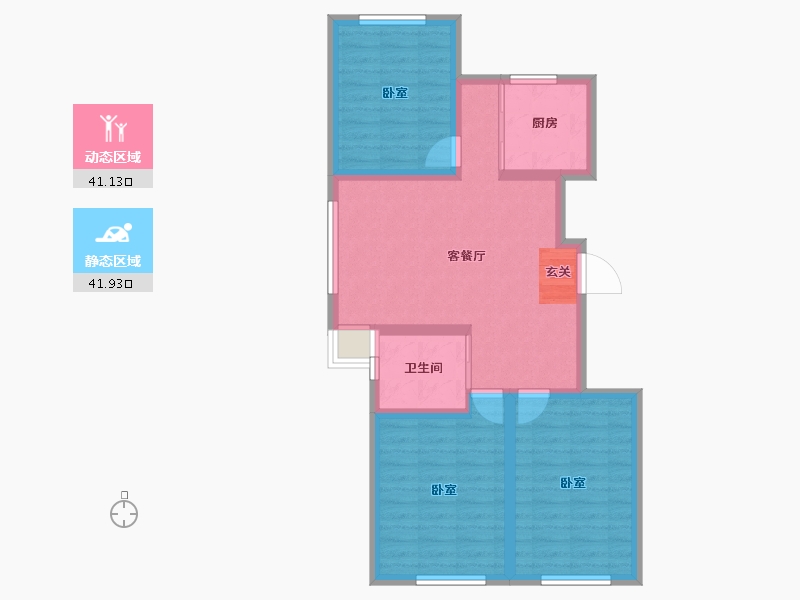 吉林省-长春市-新大赛维利亚小镇-74.06-户型库-动静分区