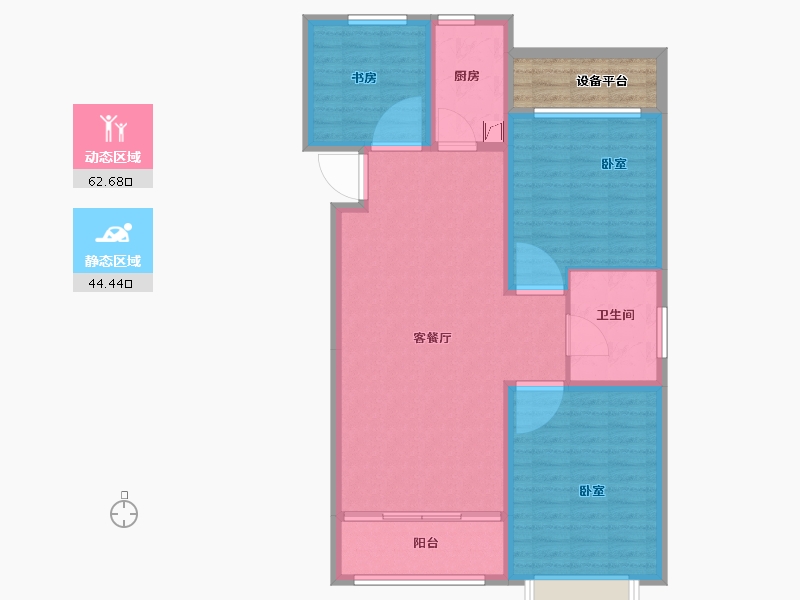 湖北省-武汉市-中德·金科学府-101.73-户型库-动静分区