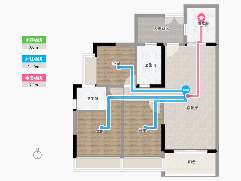 广东省-肇庆市-鸿益幸福湖畔-94.70-户型库-动静线