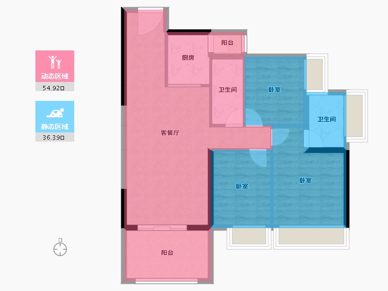 广东省-湛江市-恒俪湾-82.00-户型库-动静分区