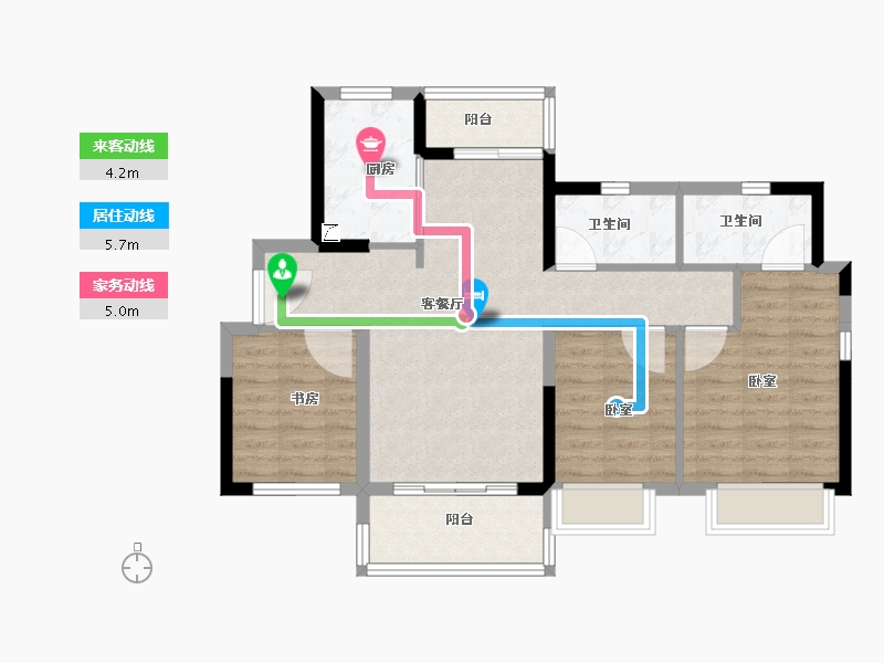 广东省-江门市-融创御府-82.00-户型库-动静线