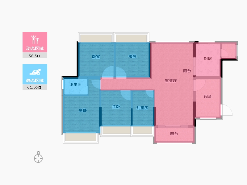 广东省-肇庆市-鸿益幸福湖畔-114.87-户型库-动静分区