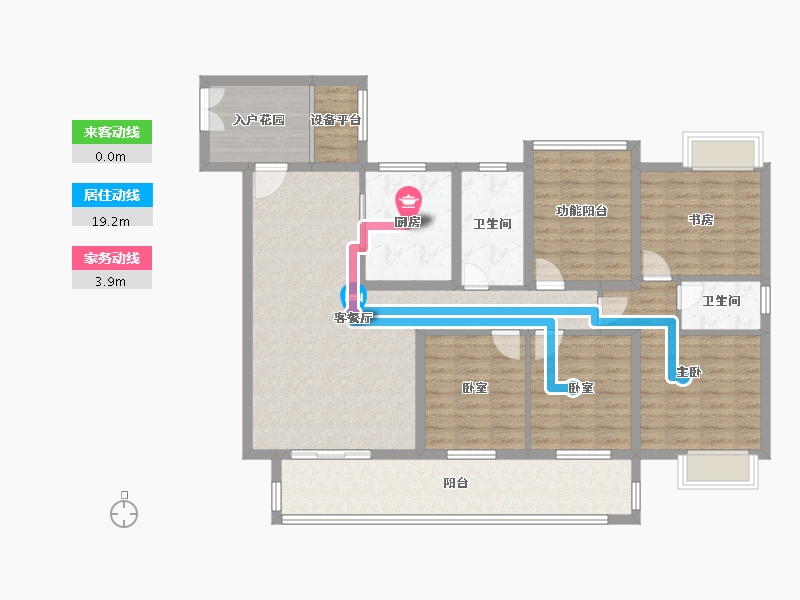 广西壮族自治区-贺州市-悦城·壹號院-129.55-户型库-动静线