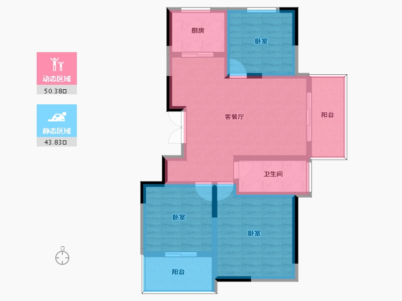 河南省-周口市-大兴第一城-84.31-户型库-动静分区