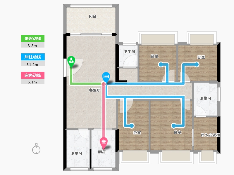 广东省-汕头市-天悦湾-110.93-户型库-动静线