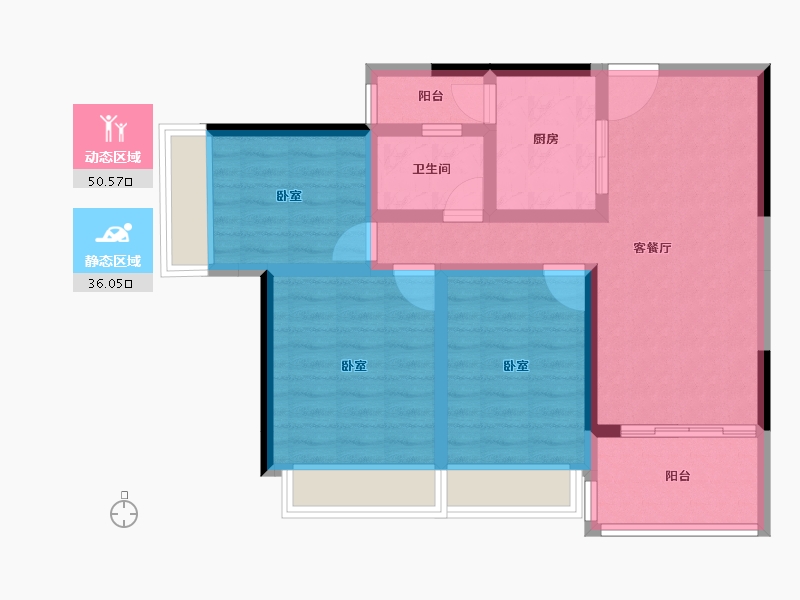 广东省-湛江市-万合隆广场-75.97-户型库-动静分区