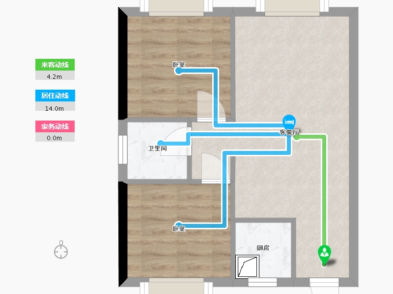 湖南省-株洲市-型格U公馆-41.46-户型库-动静线