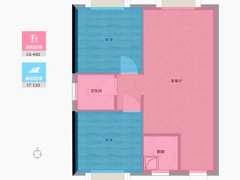 湖南省-株洲市-型格U公馆-41.46-户型库-动静分区