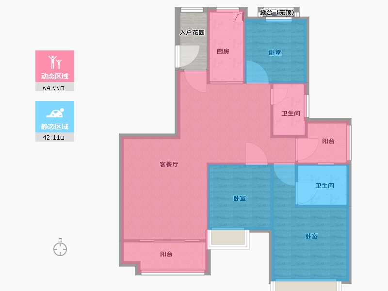 安徽省-六安市-恒大首府-101.97-户型库-动静分区