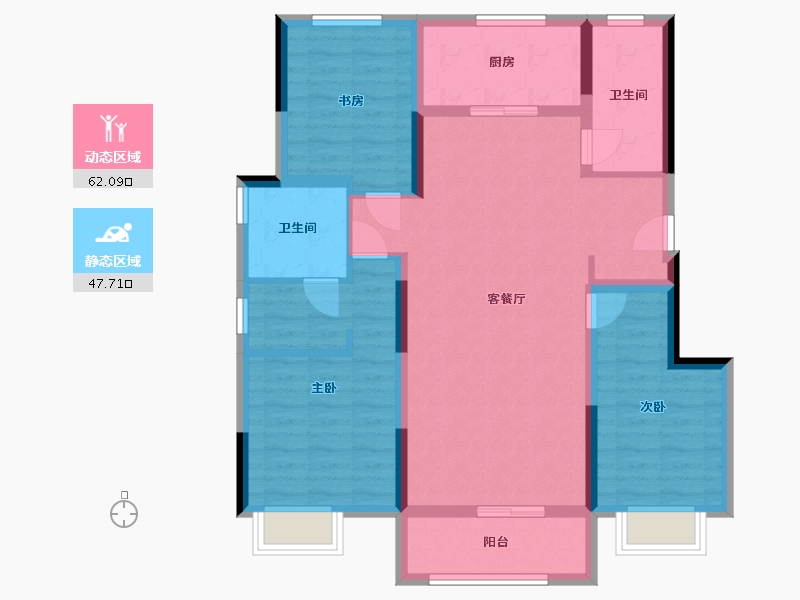 吉林省-长春市-华润置地万象府-97.79-户型库-动静分区