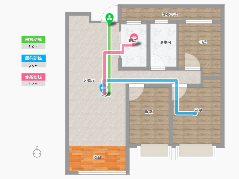 湖北省-武汉市-中德·金科学府-94.00-户型库-动静线