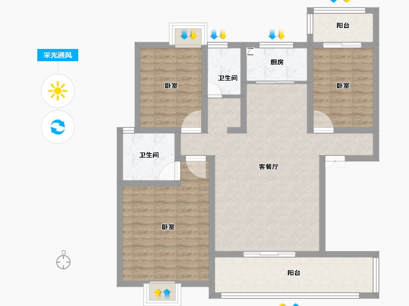 湖北省-孝感市-大悟绣江南-98.21-户型库-采光通风