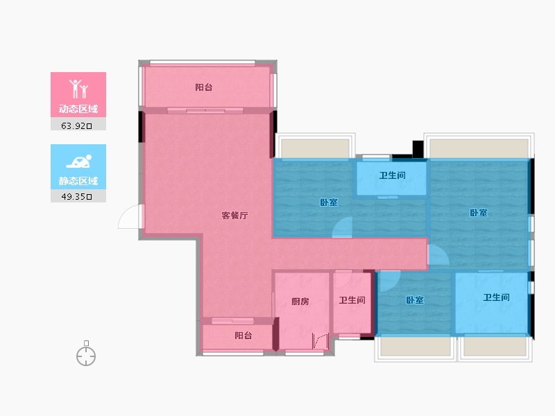 广东省-梅州市-建达欣悦国际-102.20-户型库-动静分区