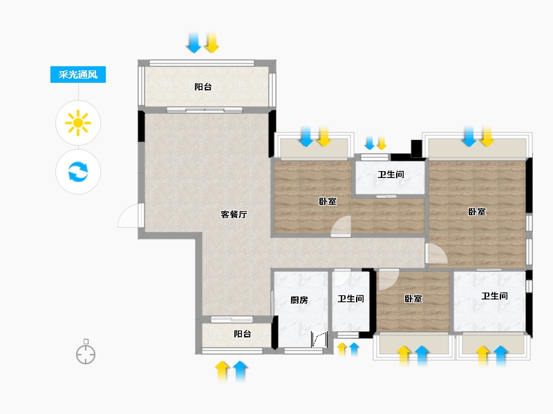 广东省-梅州市-建达欣悦国际-102.20-户型库-采光通风