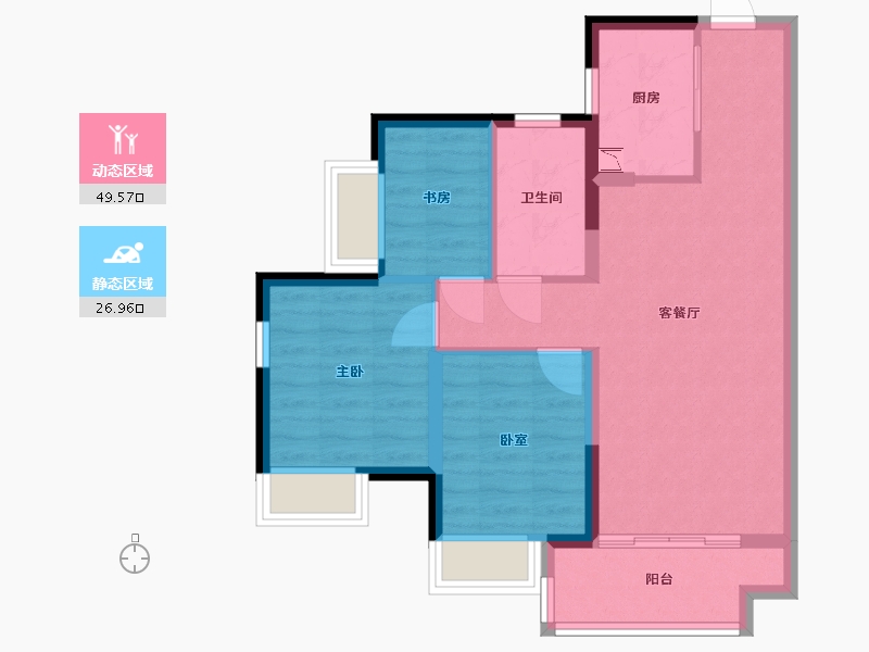 广东省-广州市-融创清城首府-68.00-户型库-动静分区