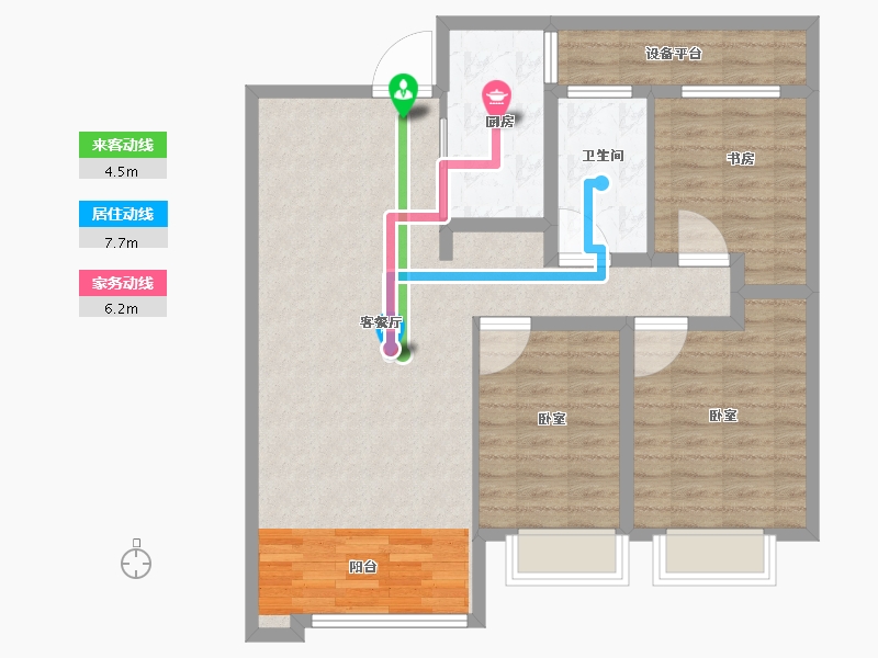 湖北省-武汉市-中德·金科学府-94.00-户型库-动静线