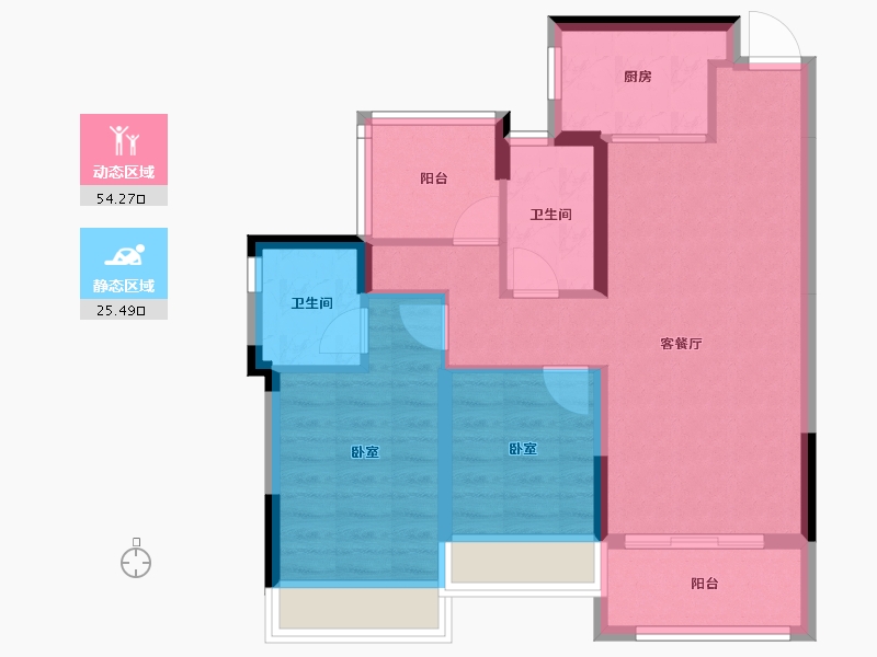 广东省-珠海市-广银大都会-70.80-户型库-动静分区