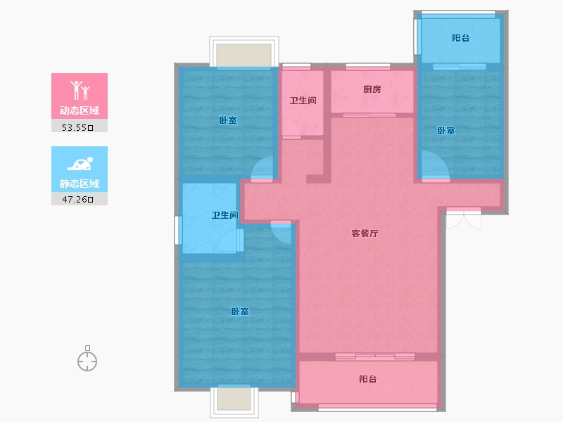 湖北省-孝感市-大悟绣江南-89.00-户型库-动静分区