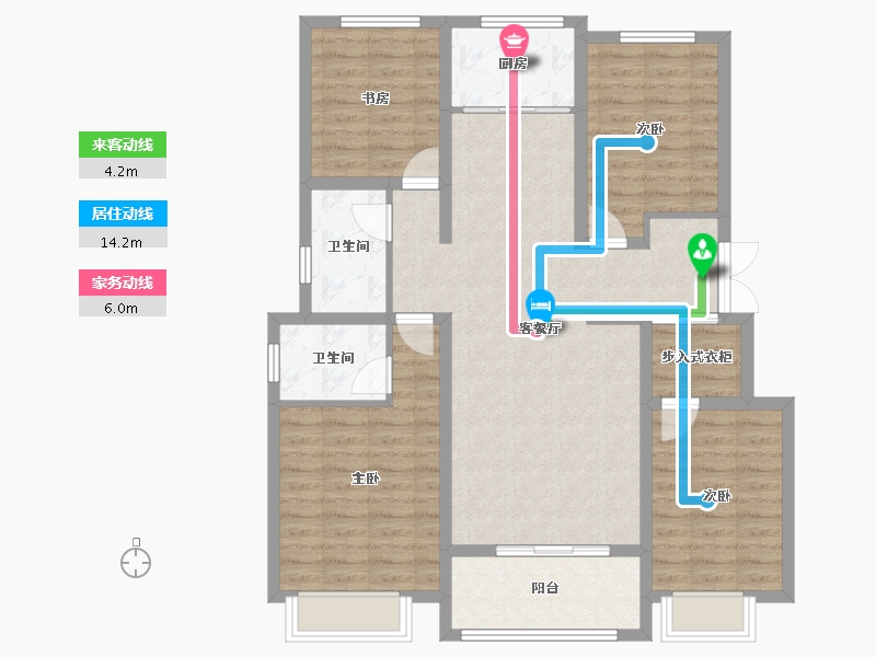 河北省-邢台市-万友熙园-106.57-户型库-动静线