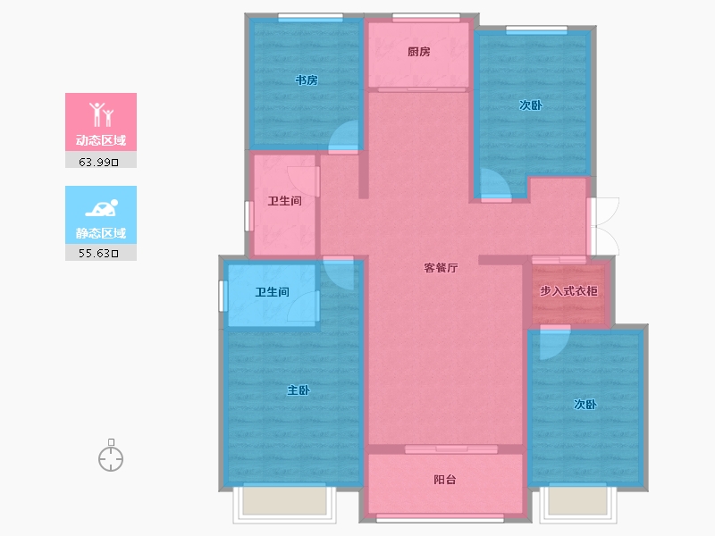 河北省-邢台市-万友熙园-106.57-户型库-动静分区