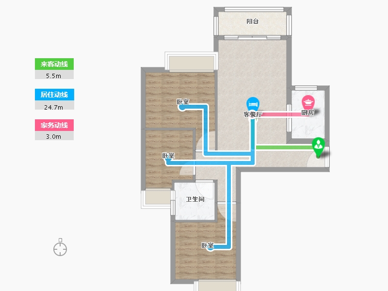 湖南省-怀化市-橡树湾-77.95-户型库-动静线