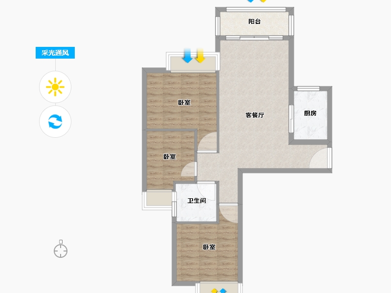 湖南省-怀化市-橡树湾-77.95-户型库-采光通风