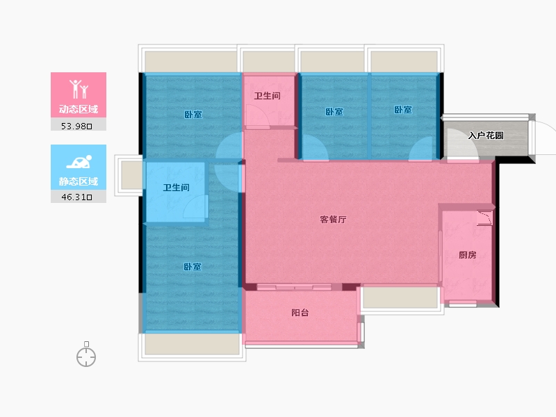 广东省-广州市-星汇城-93.99-户型库-动静分区