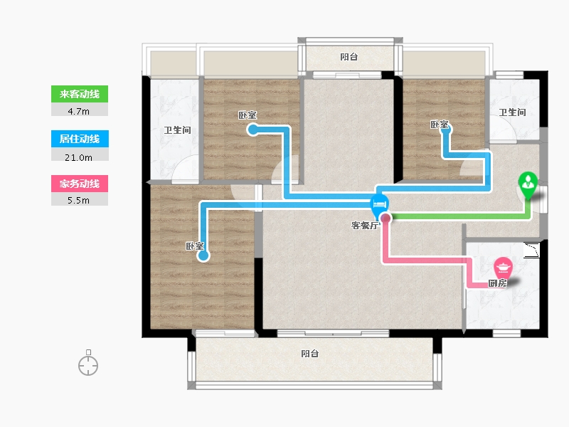 广东省-广州市-时代倾城（中新）-96.00-户型库-动静线