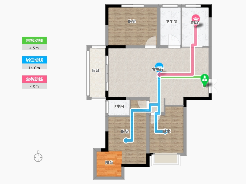 河南省-郑州市-志强理想名城-100.40-户型库-动静线