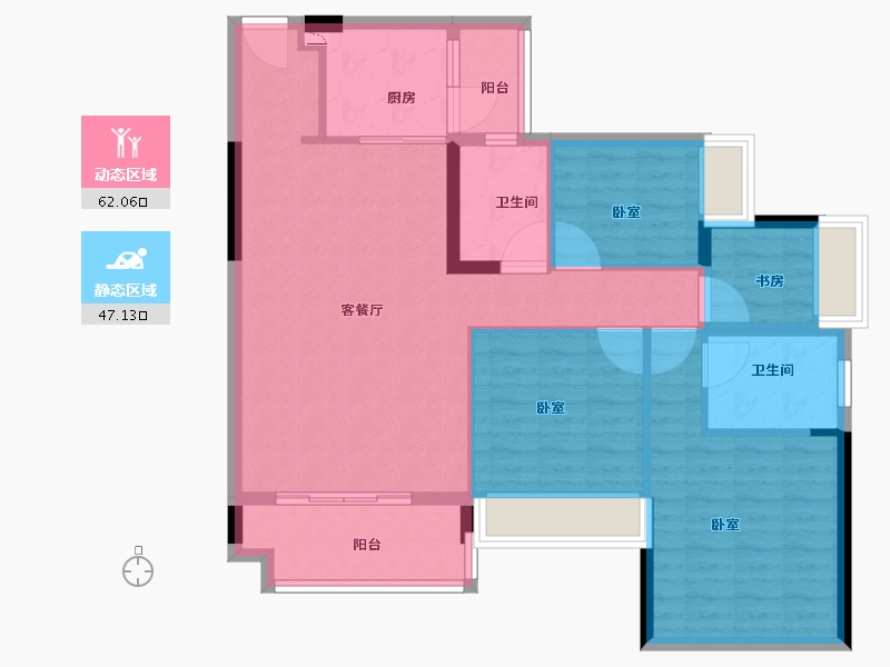 广东省-广州市-嘉霖聚和尊悦台-98.00-户型库-动静分区