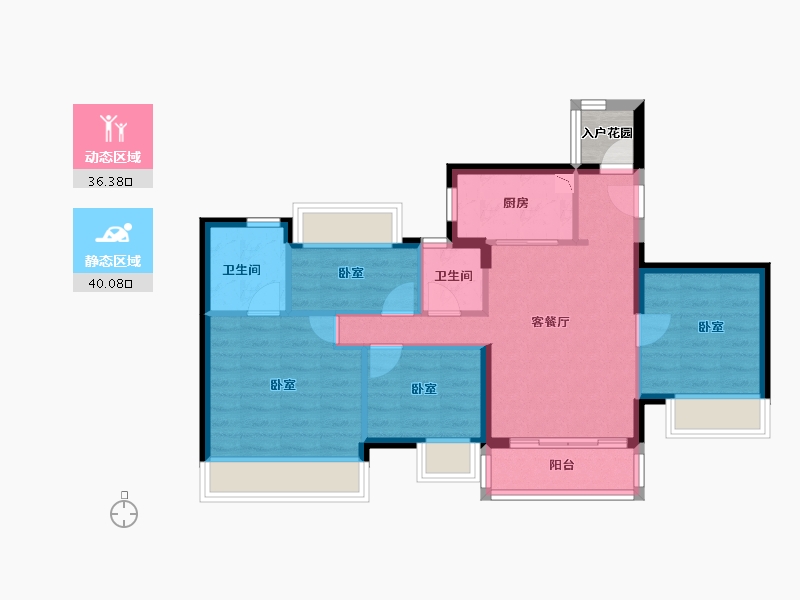 广东省-广州市-时代风华（增城）-69.75-户型库-动静分区